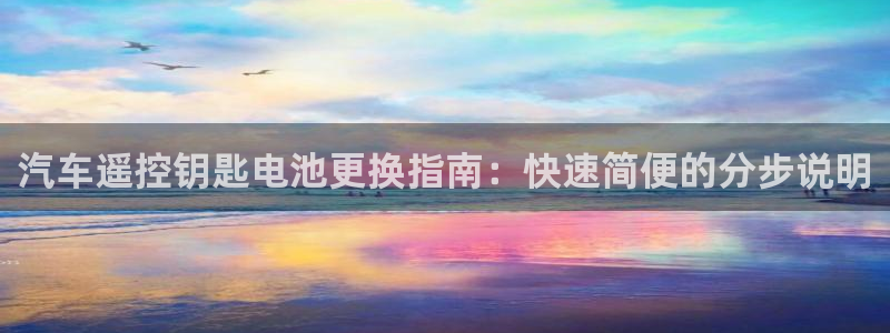 优发国际登录首页怎么设置：汽车遥控钥匙电池更换指南：快速简便的分步说明