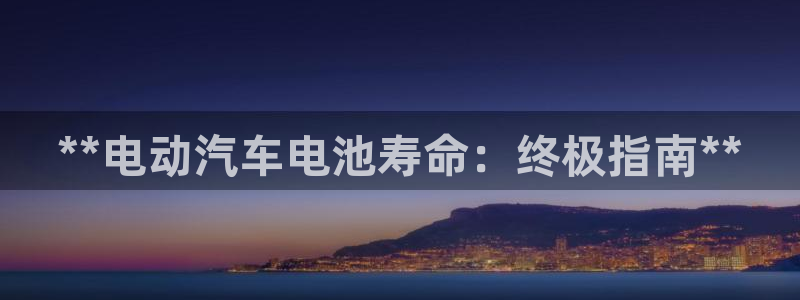 优发国际官网入口app下载：**电动汽车电池寿命：终极指南**